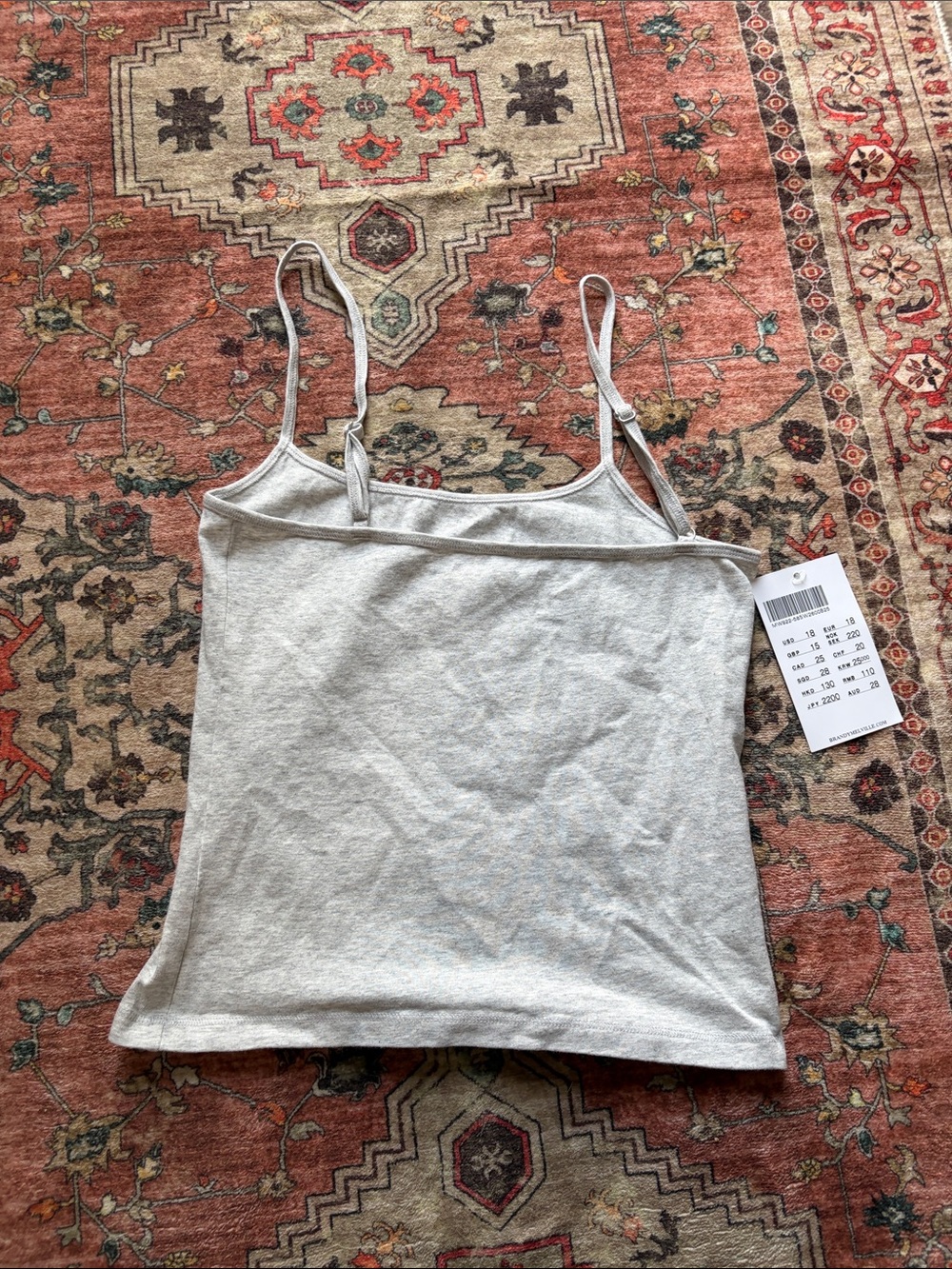 Brandy Melville Light Gray Spaghetti Strap Camisole